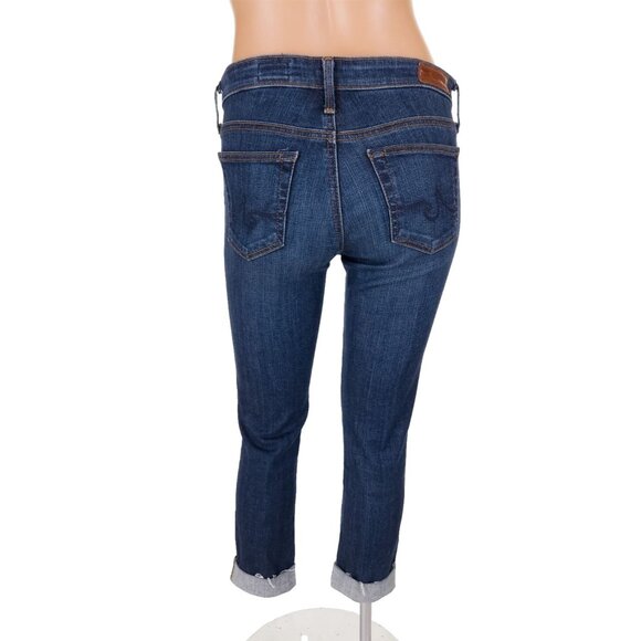 AG Adriano Goldschmied Low-Rise Denim Jeans Size 25 XS Rolled Cuffs - Picture 6 of 9